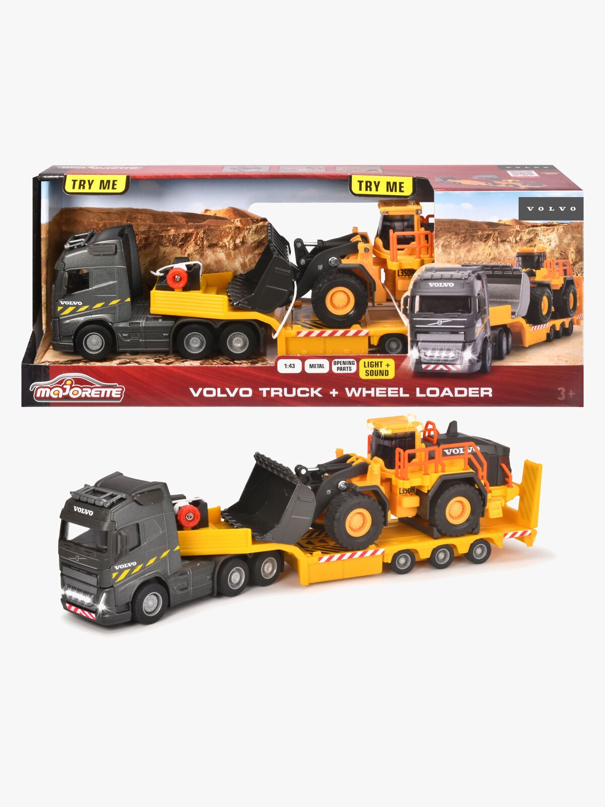 Majorette Grand Series Volvo FH-16 Lastebil med L350H Hjullaster