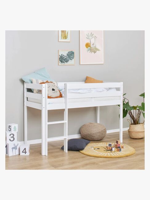 Hoppekids ECO Comfort  Halvhøy Loftseng 70x160, Hvit