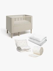 Alice & Fox June Vokseseng inkl. Sengesett NESSA 100x130, Dusk Beige