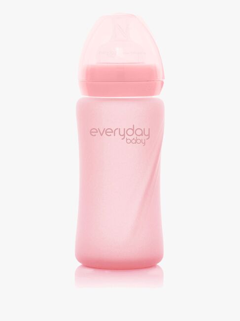 Everyday Baby Tåteflaske Glass 240 ml, Lyserosa
