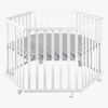 Roba Style Hexagon Lekegrind med Hjul, White & Grey
