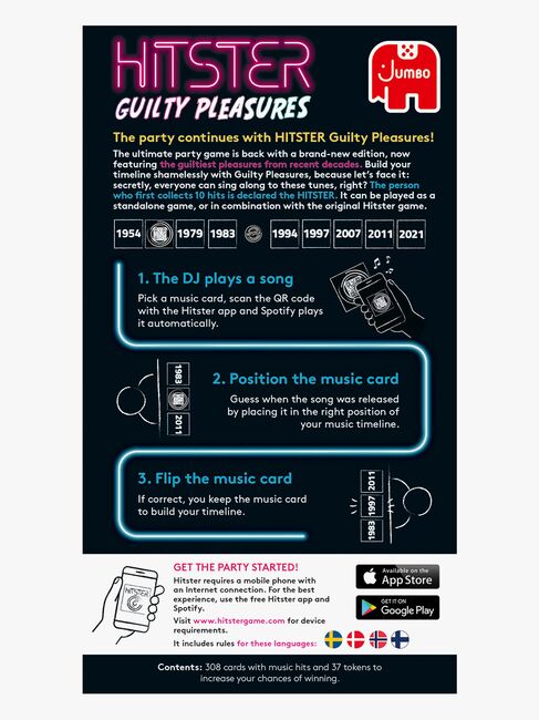 Hitster Partyspill Guilty Pleasures