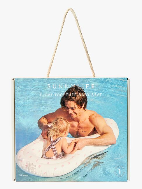 SUNNYLiFE Baby Float Together-  Oppblåsbar Flytemadrass, Strawberry Sunshine