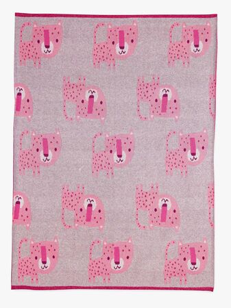 Bizzi Growin Strikketeppe Aio Baby, Lyra Leopard