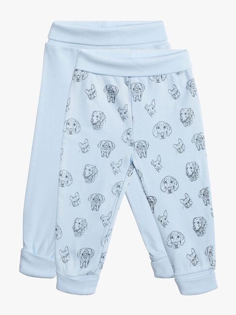 Tiny Treasure Willow Bukse 2-Pack, Dogs Baby Blue 