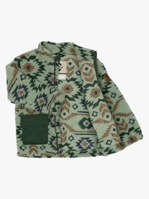 Mikk-Line Teddyjakke, Balsam Green