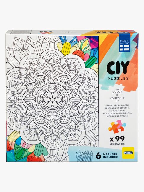 Peliko CIY Puslespill med Tusjpenner 99 Brikker Blandet