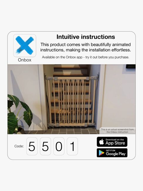 BabyDan Flexi Fit Skrugrind, Trefarget/hvit