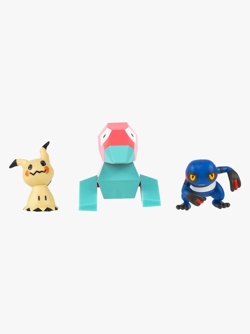 Pokémon Battle Figursett Mimikyu, Porygon & Croagun 3-Pakk