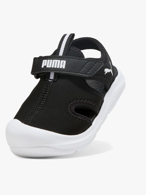 Puma Fun Racer V Infant Sandaler, Black/White