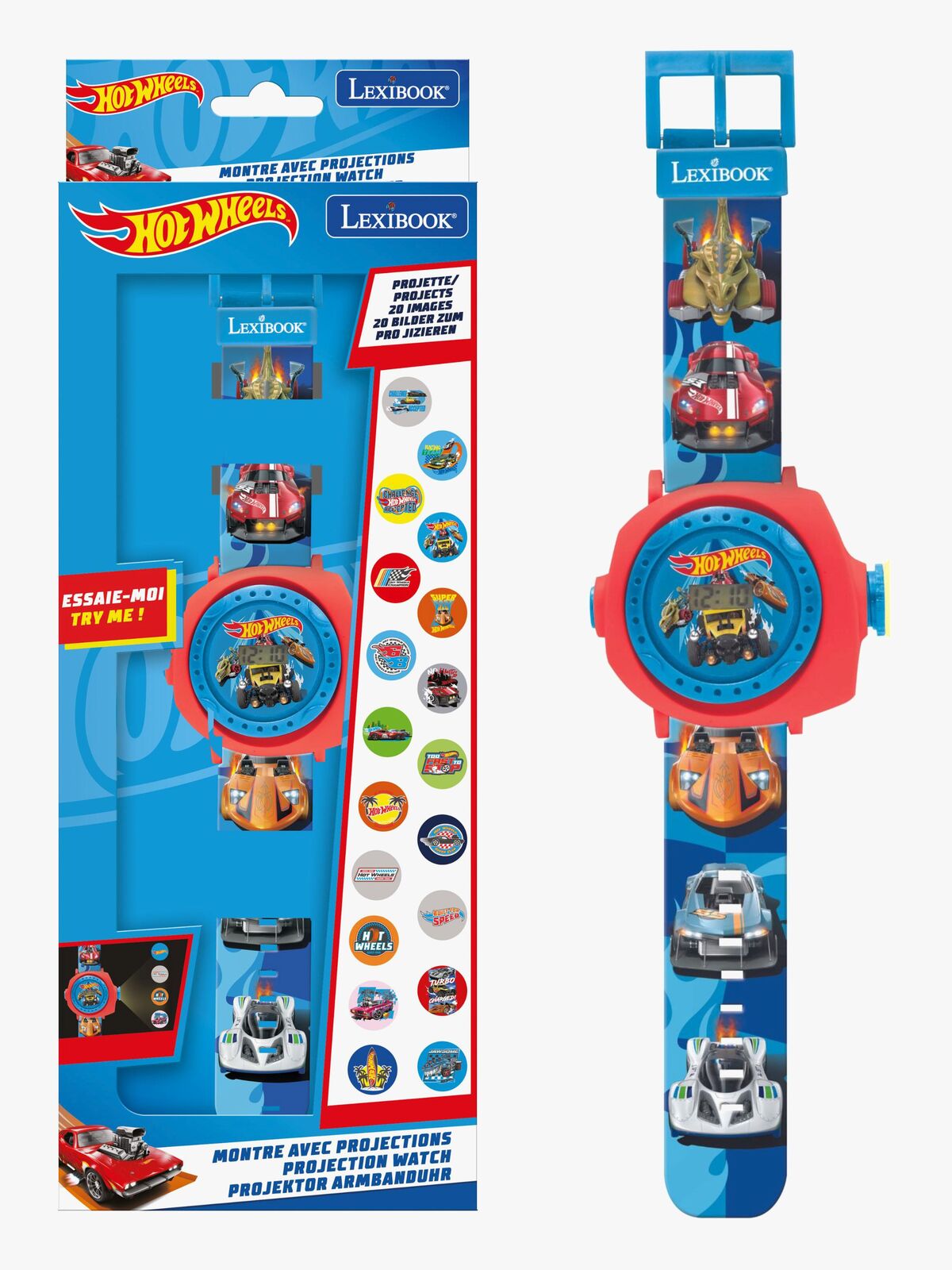 Hot Wheels Digitalt Projeksjonsklokke