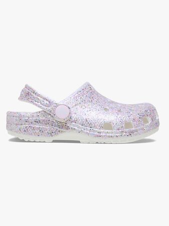 Crocs Classic Fantasy Glitter Kids Sandaler, White