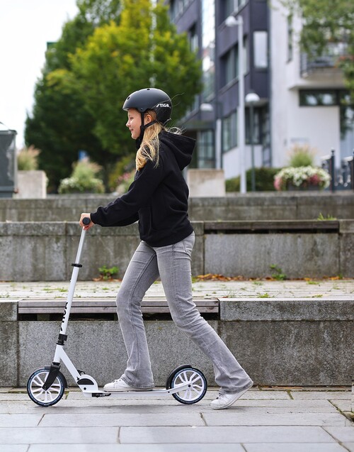 STIGA STR Sparkesykkel Route 200-S, Hvit/Blå