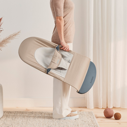 BabyBjörn Balance Soft Vippestol Vevet, Khaki/Beige