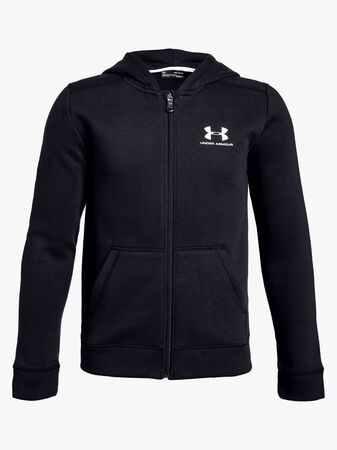 Under Armour EU Cotton Fleece Full Zip Jakke, Black
