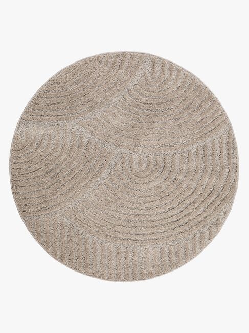 KMCarpets Doria Zen  Rundt Gulvteppe 160, Lin