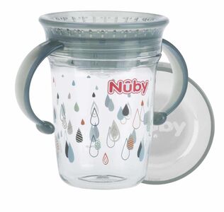Nûby Drikkeglass med Håndtak, Grå