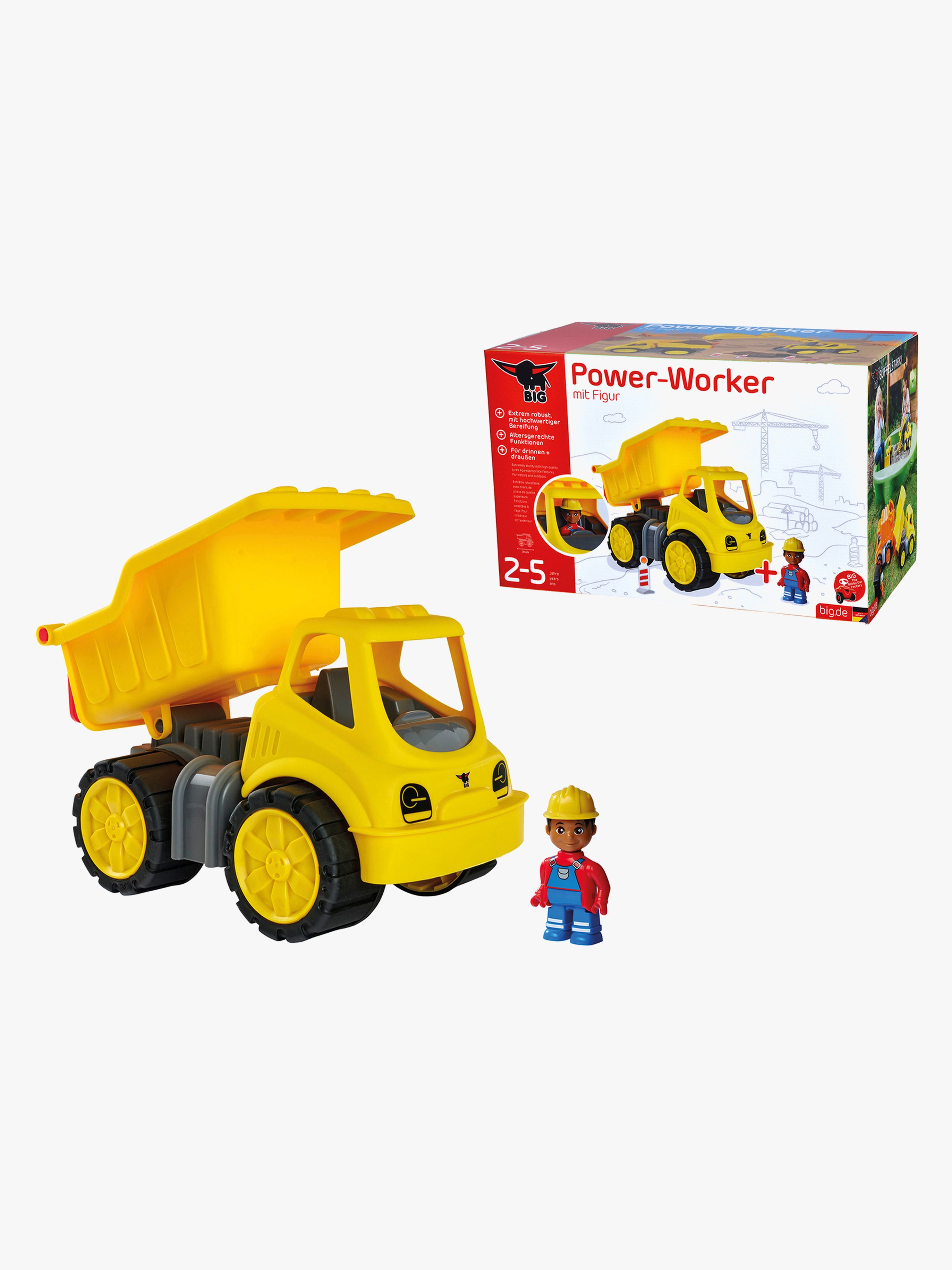 BIG Power Worker Lastebil, Flerfarget - Lastebiler & Gravemaskiner