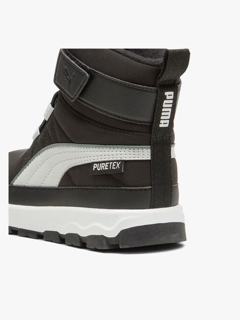 Puma Evolve Puretex AC PS Vintersko, Black/Ash Grey/White