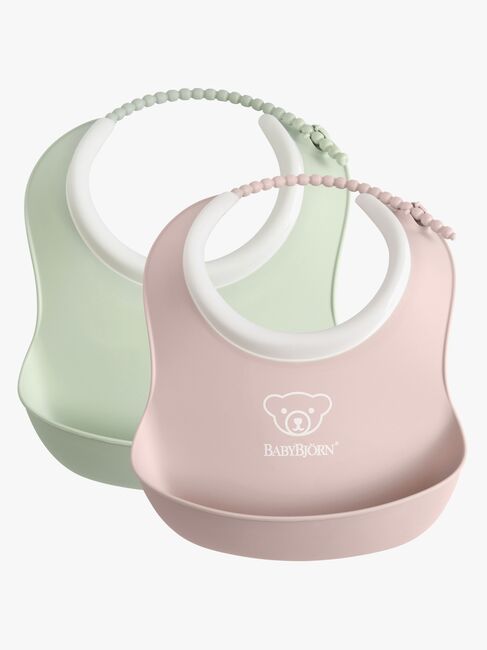 BabyBjörn Smekke Liten 2-pack, Powder Green/Powder Pink
