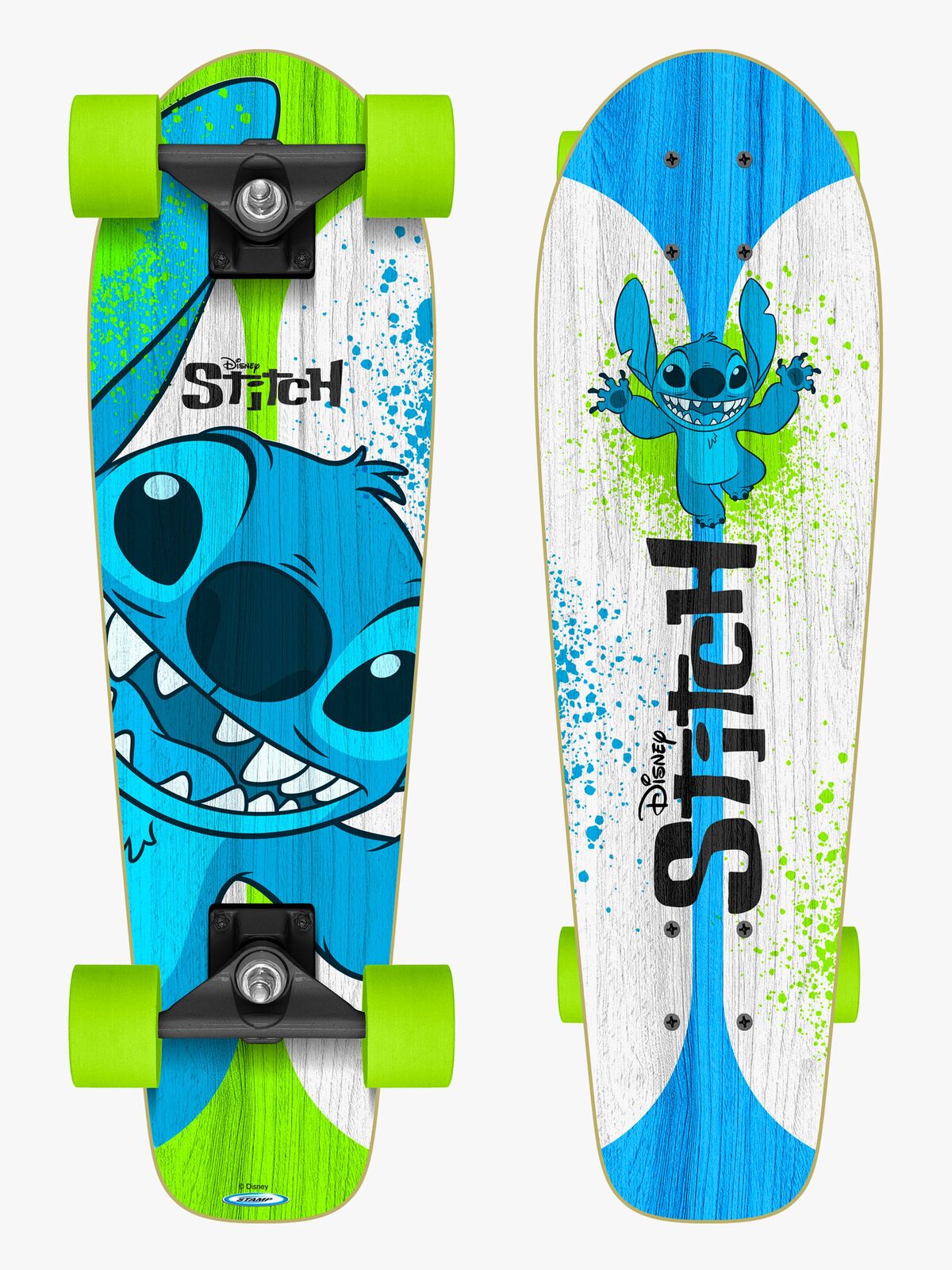 Stamp Stitch Crusier Skateboard, Blå/Hvit