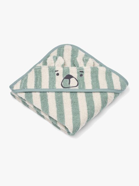 LIEWOOD Albert Håndkle med Hette, Peppermint/Creme de la creme