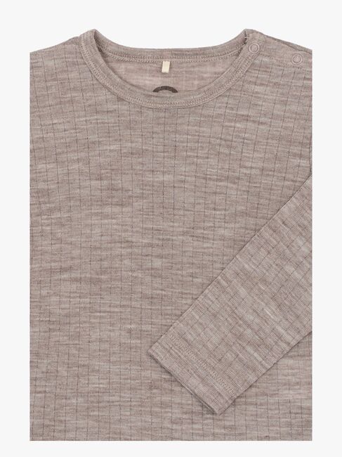 Mikk-Line  Langermet T-skjorte Merinoull, Melange Denver