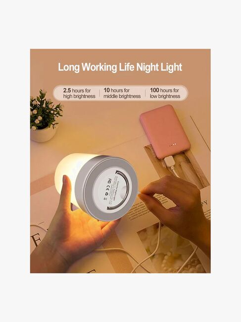 Lippa Colorful Touch Nattlampe, Hvit