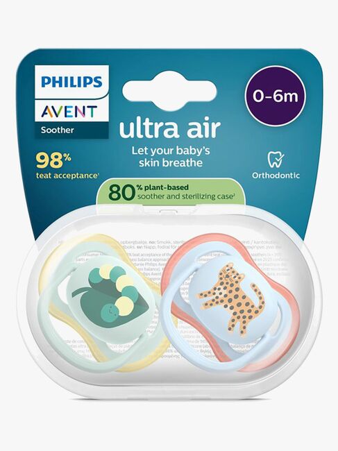 Philips Avent Ultra Air-smokk 0-6 m, 2-pakning, blå/lysegrønn