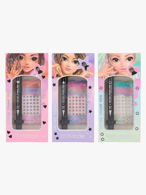 TOPModel Tatoveringspenn med Stempel & Glitterstener
