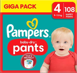 Pampers Baby Dry Pants Bleier Str 4 9-15 kg 108-pack