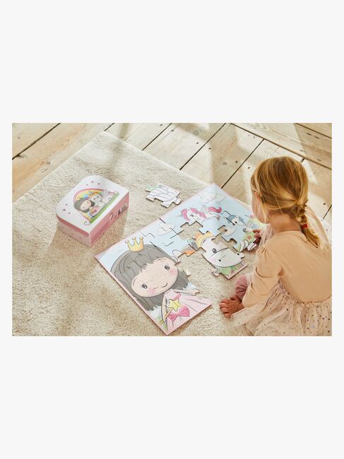 Barbo Toys Lillie & Ellie Koffert med Gulvpuslespill 24 Brikker