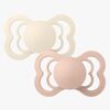 BIBS Supreme Smokk 2-pack Silikon Str 1, Ivory/Blush