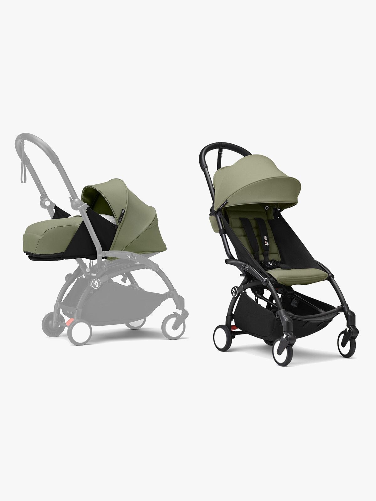 Stokke YOYO 3 Sportsovogn inkl. Newborn Pack, Olive/Black