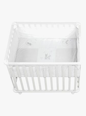 Roba Lekegrind med Hjul, Fox & Bunny White