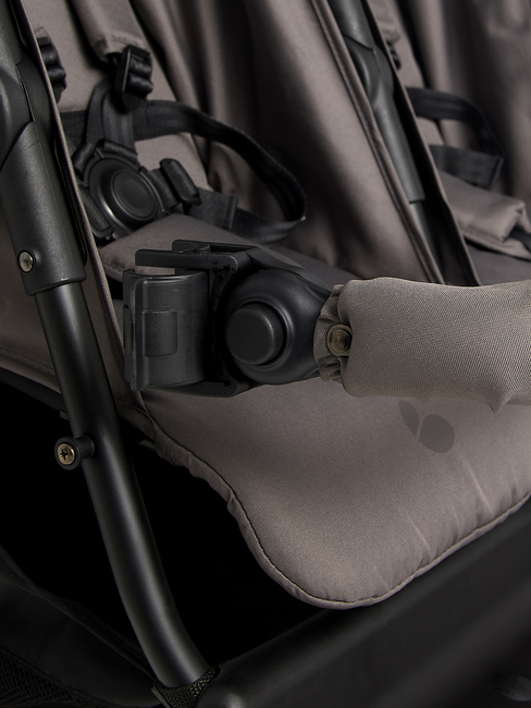 Beemoo Activity tvillingvogn for søsken, grå