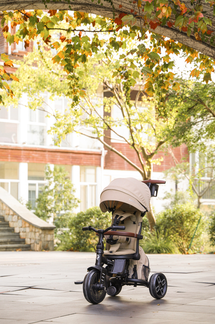 QPlay Comfo Max Sammenleggbar Trehjulssykkel, Coffee