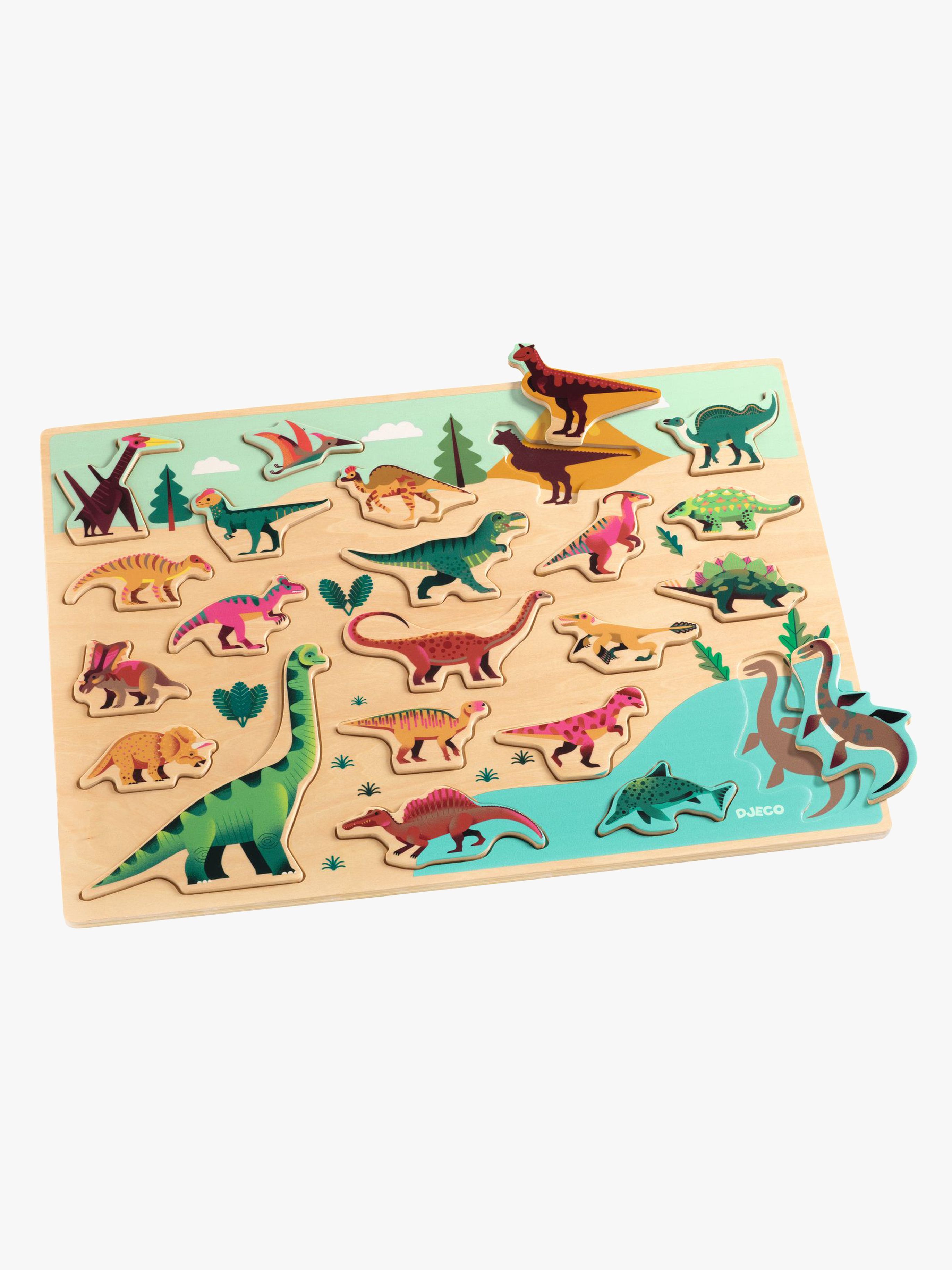 Djeco Trepuslespill Dino 22 Brikker - Barnepuslespill - Tre