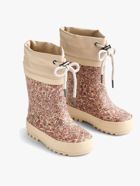 Wheat Fôrede Gummistøvler, Rose Dust Flowers