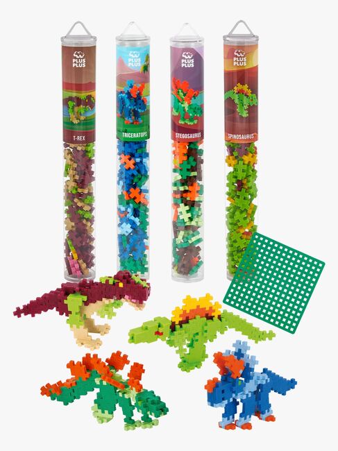 Plus-Plus Byggesett med Bunnplate & Tube Dino, 4x100 Deler