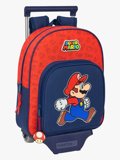 Super Mario Small Trolley Trillekoffert 10L Trick, Mørkeblå/Rød