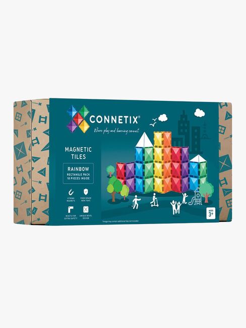 Connetix Byggesett Rainbow Rectangle 18 Deler