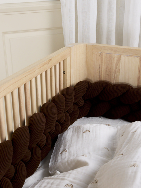 Alice & Fox Braid Sengekant 210cm, Brown Manchester