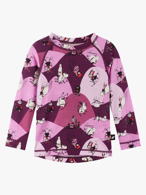 Reima Mummitrollet Trivsam Superundertøy Ullblanding, Rose Pink