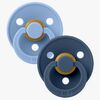 BIBS Smokk Colour 2-pack Lateks Størrelse 2, Sky Blue/Steel Blue