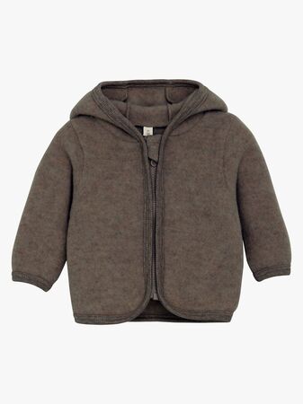 Huttelihut Ullfleecejakke Merinoull, Brown Melange