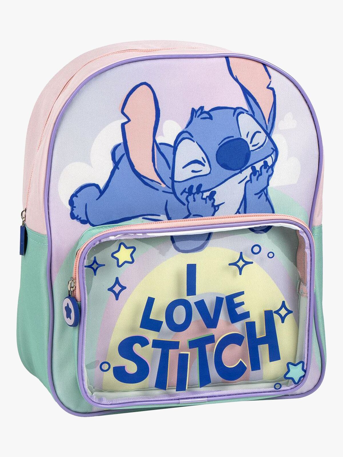 Disney Lilo & Stitch Ryggsekk, Rosa/Grønn