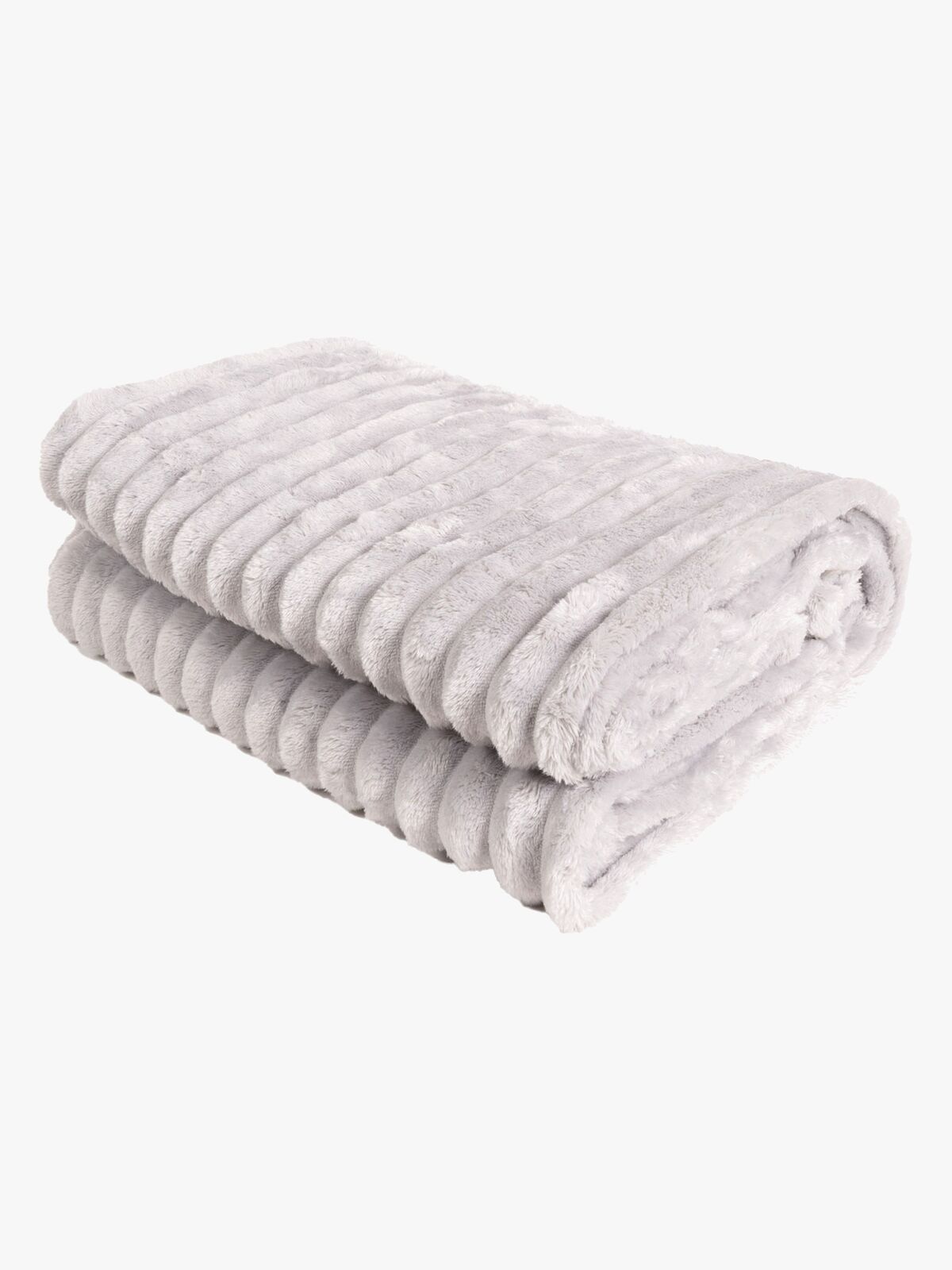 KMCarpets Stripe Pledd 130x170, Sølvfarget