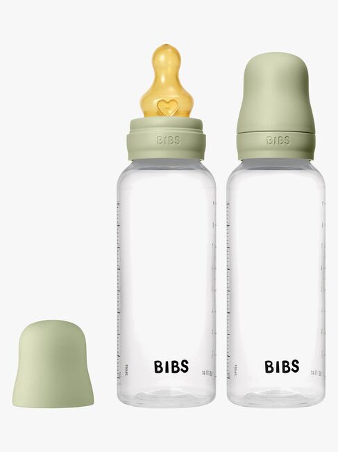 BIBS Medium Flow Tåteflaske Latex 2-Pakk 270 ml, Sage