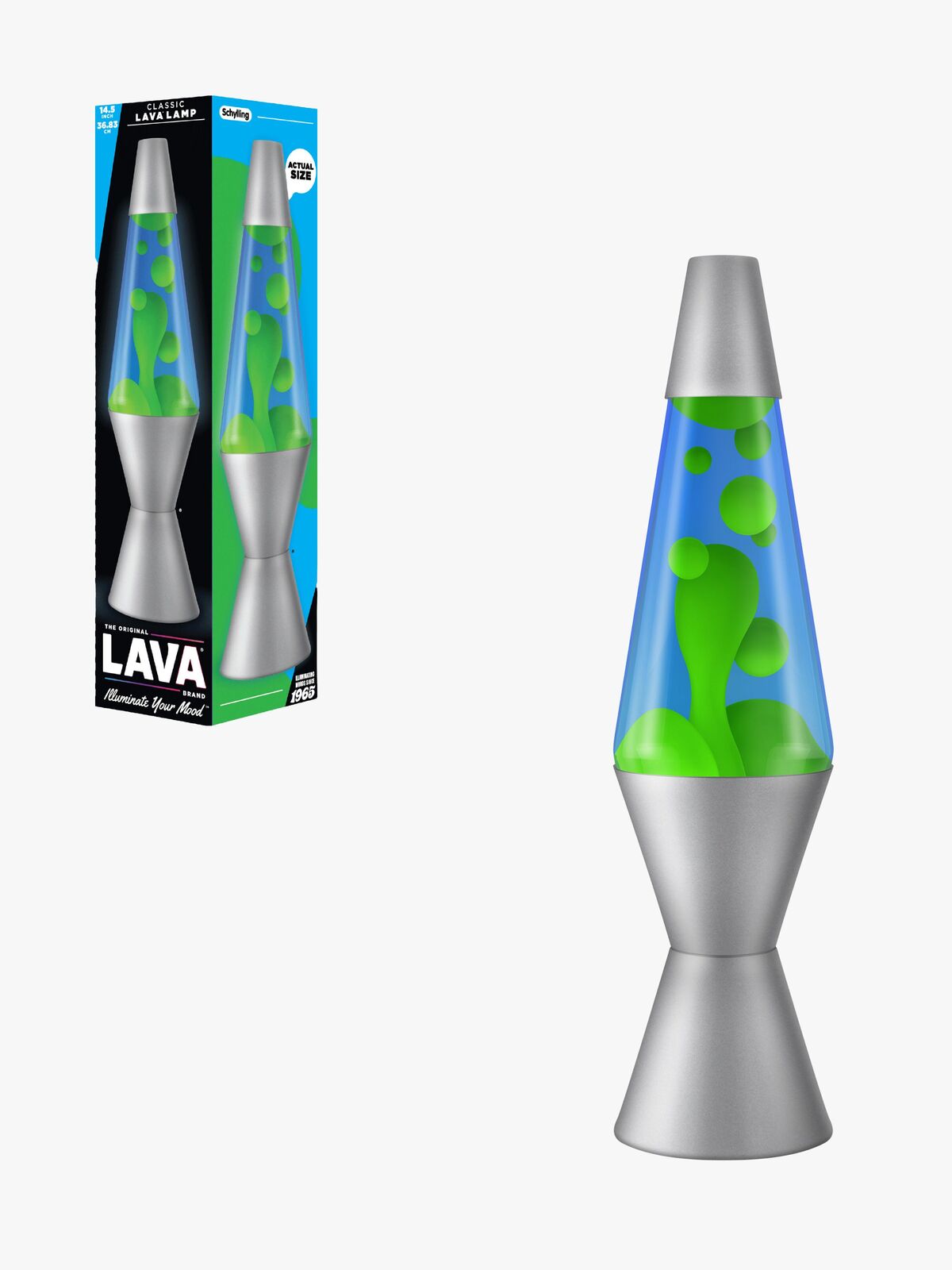 LAVA Lys Classic 37cm, Grønn/Blå